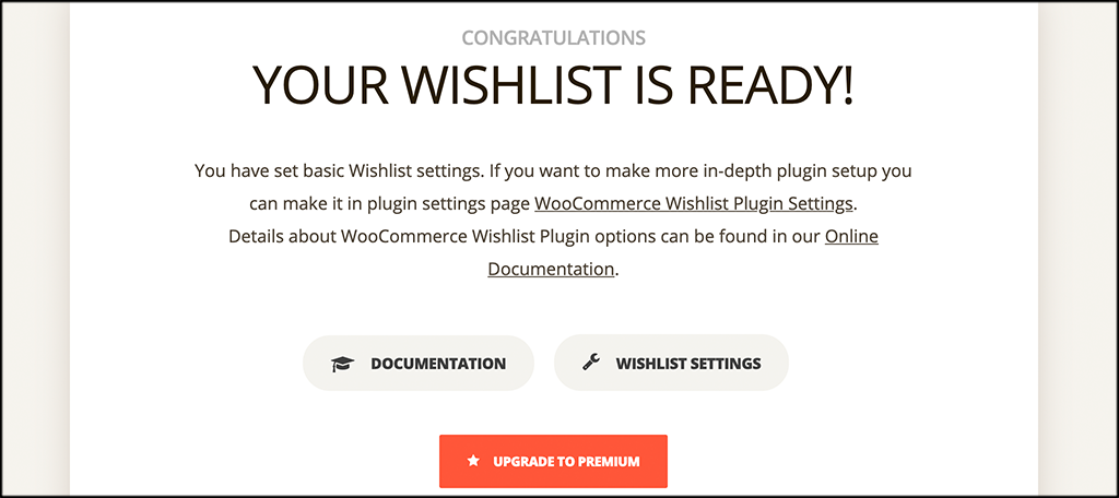 Finalice la configuración de la lista de deseos de TI WooCommerce