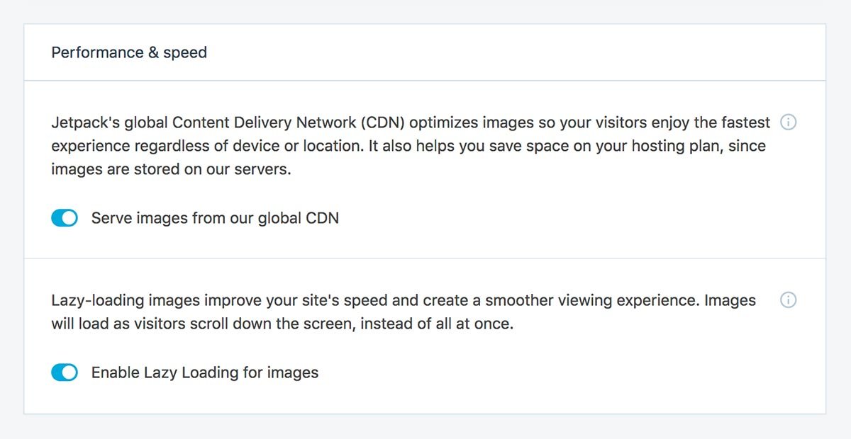 Las opciones CDN y Lazy Loading de Jetpack marcarán una gran diferencia en la velocidad de su sitio